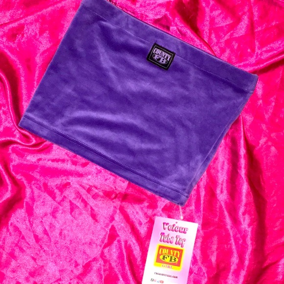 Fb County Tops - FB County Velour Tube Top 💜